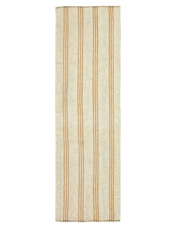 Striped Vintage Small Kilim Runner - 2`4" x 7`10"
