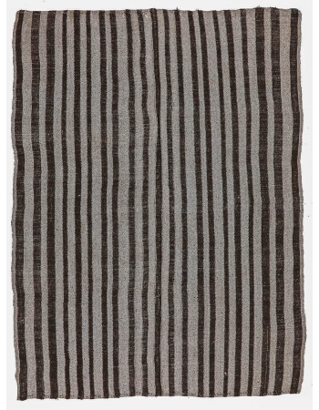Striped Vintage Turkish Kilim Rug - 7`3