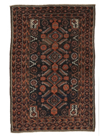 Vintage Afghan Wool Rug - 3`5