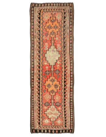 Vintage Decorative Turkish Kars Kilim - 3`9