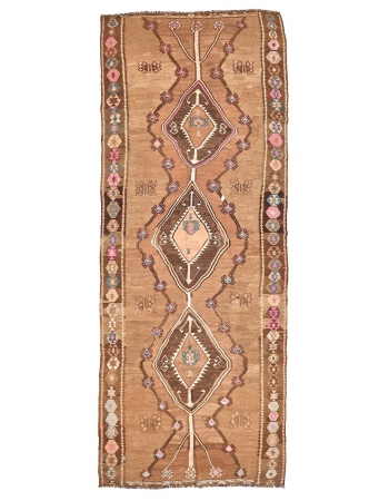 Vintage Decorative Turkish Kars Kilim - 5`3