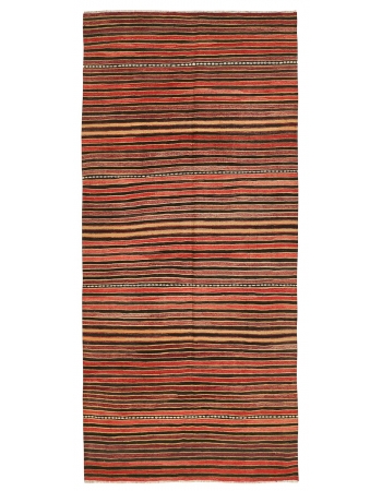 Vintage Striped Kilim Rug - 4`5