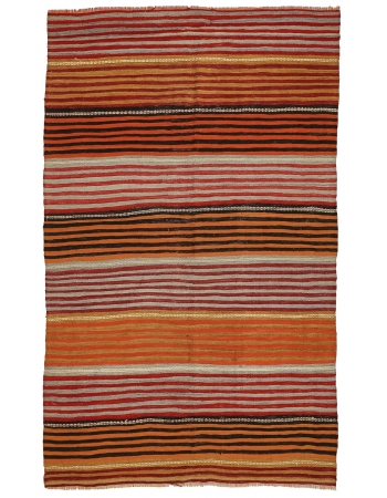 Vintage Striped Kilim Rug - 6`2