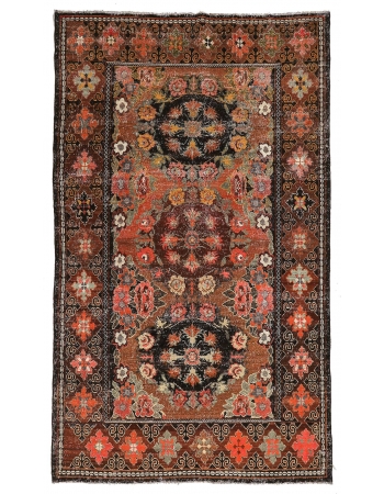 Vintage Unique Decorative Caucasian Rug - 7`3