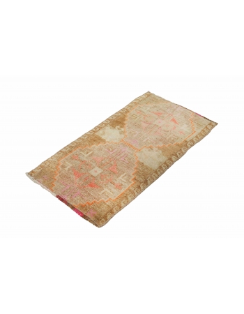 Faded Vintage Mini Turkish Rug - 1`7