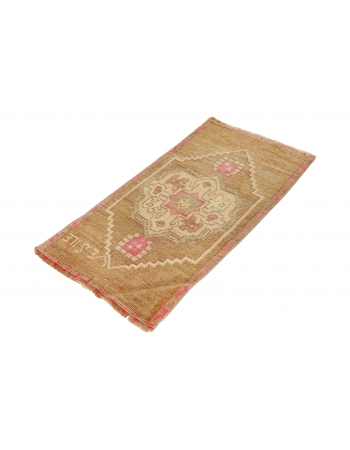 Washed Out Mini Vintage Rug - 1`7