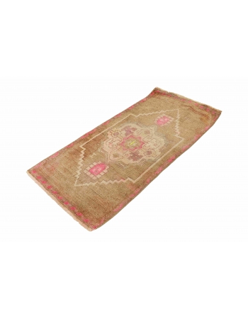 Vintage Washed Out Mini Turkish Rug - 1`7