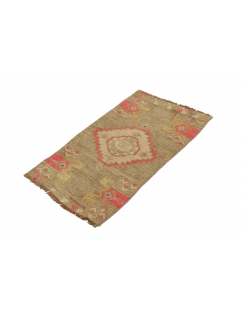 Washed Out Mini Vintage Rug - 1`7