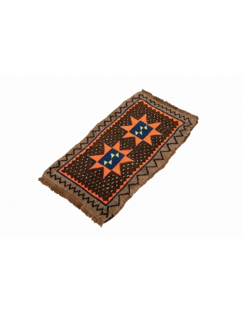 Unique Vintage Mini Turkish Rug - 1`8