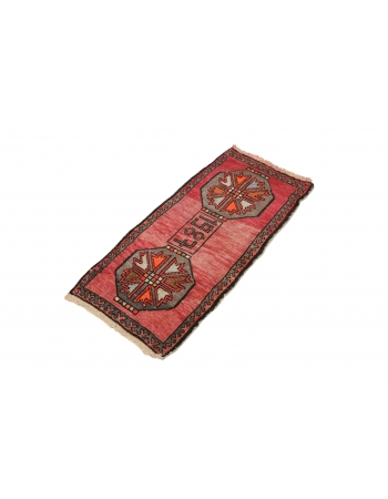 Turkish Decorative Vintage Mini Rug - 1`8