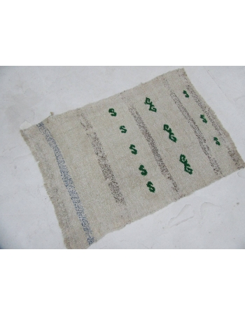 Vintage Mini Hemp Kilim Rug - 1`11