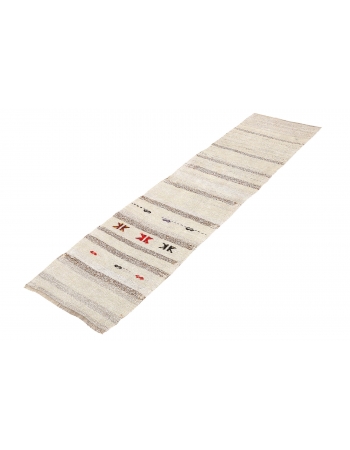 Vintage Mini Hemp Kilim Runner - 1`9