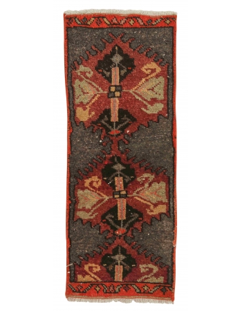 Decorative Vintage Mini Turkish Rug - 1`1