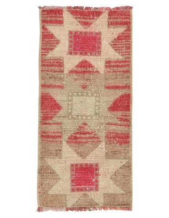 Vintage Decorative Mini Turkish Rug - 1`3" x 2`7"