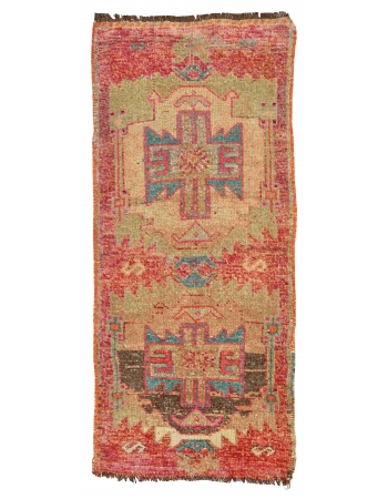 Vintage Decorative Mini Turkish Rug - 1`8