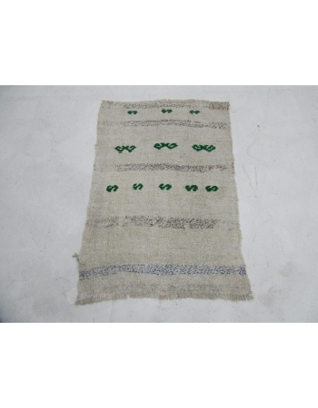 Vintage Mini Hemp Kilim Rug - 1`11