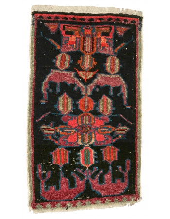 Vintage Turkish Decorative Mini Rug - 1`7" x 2`11"