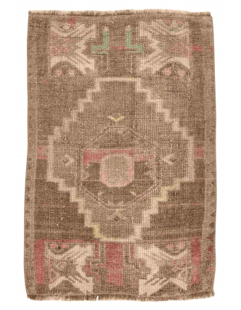 Vintage Turkish Mini Rug - 1`10