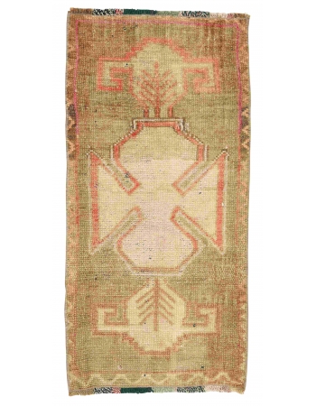 Vintage Turkish Mini Rug - 1`7" x 3`5"