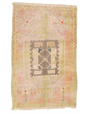 Vintage Washed Out Mini Rug - 1`11" x 3`3"