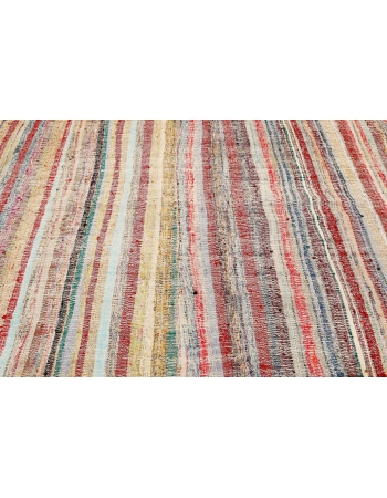 Striped Vintage Rag Kilim Rug - 5`5