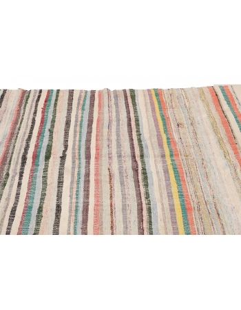 Striped Decorative Vintage Rag Rug - 4`6