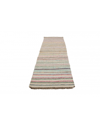 Striped Vintage Rag Runner - 2`11