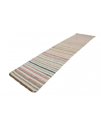 Striped Vintage Rag Runner - 2`11