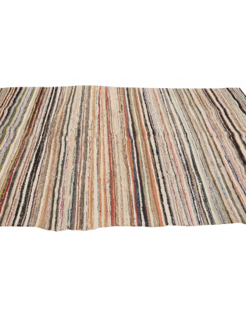 Vintage Striped Rag Kilim - 5`2