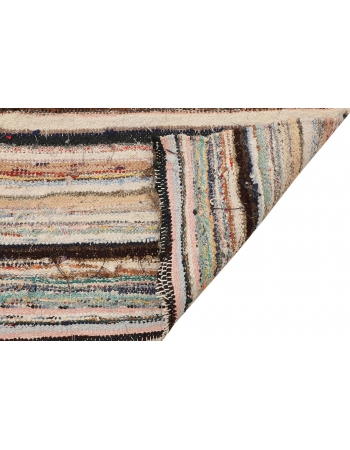 Vintage Striped Rag Kilim - 5`2