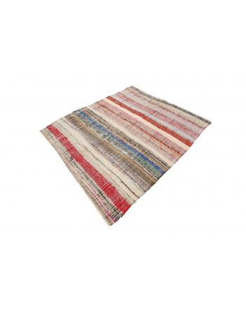 Vintage Small Rag Rug - 4`6