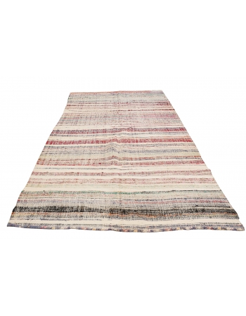 Striped Vintage Decorative Rag Rug - 5`9