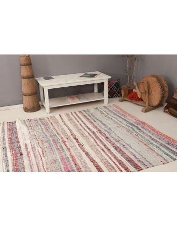 Striped Vintage Decorative Rag Rug - 5`9