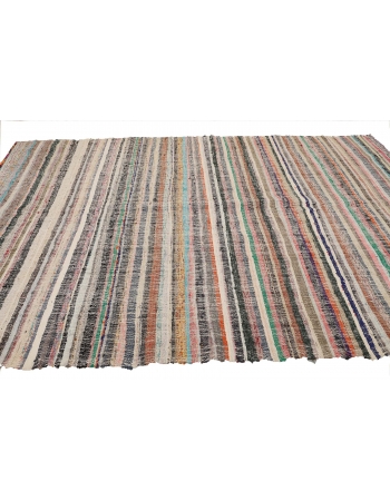 Colorful Vintage Striped Rag Runner - 6`4