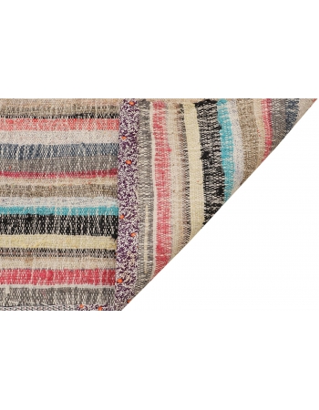 Colorful Vintage Striped Rag Runner - 6`4