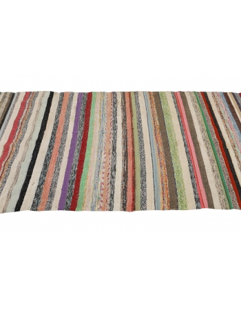 Striped Vintage Turkish Rag Runner - 3`5