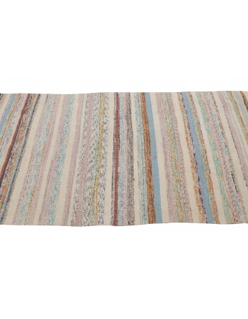 Vintage Striped Turkish Kilim Runner - 2`11