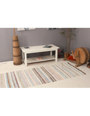 Vintage Striped Turkish Kilim Runner - 2`11