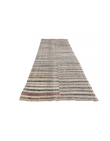 Striped Vintage Rag Kilim - 4`5