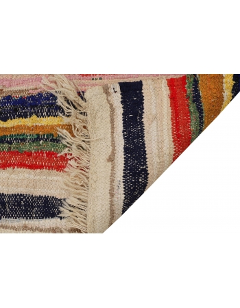 Striped Colorful Turkish Rag Rug - 6`2