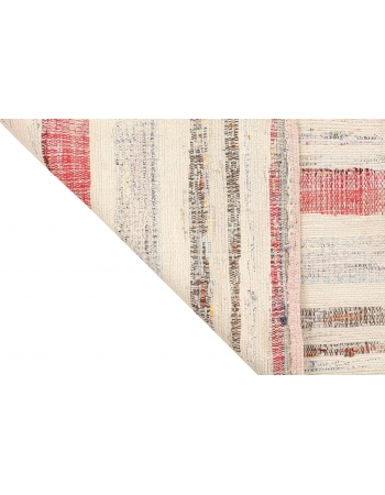 Vintage Striped Rag Kilim Rug - 6`11