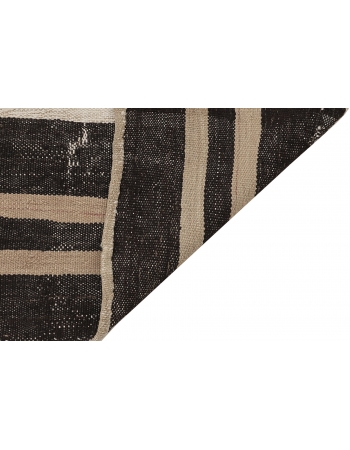 Vintage Striped Turkish Kilim Rug - 5`3