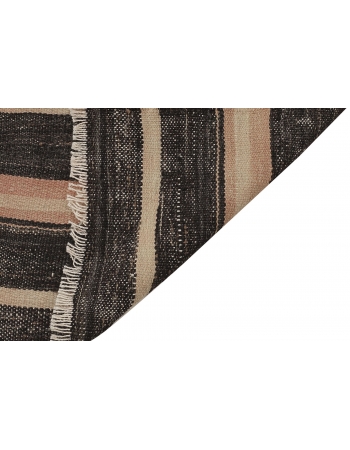 Striped Vintage Goat Hair Kilim Rug - 6`1