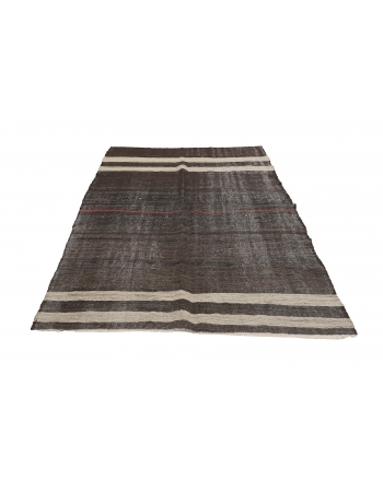 Vintage Decorative Striped Kilim Rug - 5`1