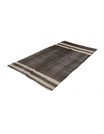 Vintage Decorative Striped Kilim Rug - 5`1