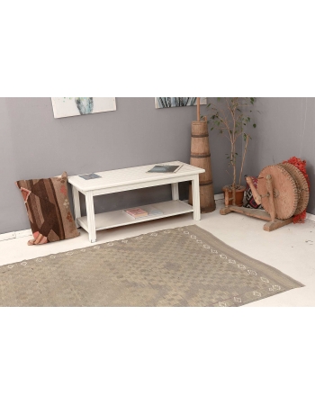 Washed Out Vintage Ebroidered Kilim - 5`2