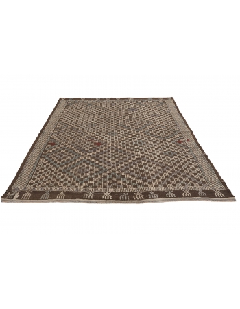 Embroidered Vintage Kilim Rug - 5`11