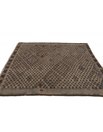 Embroidered Vintage Kilim Rug - 5`11