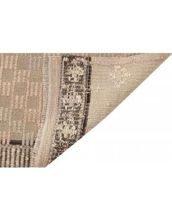 Vintage Washed Out Embroidered Rug - 5`6