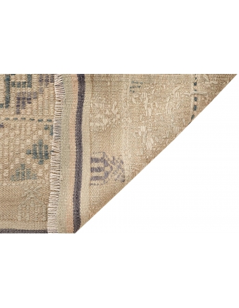 Washed Out Embroidered Vintage Kilim - 6`5
